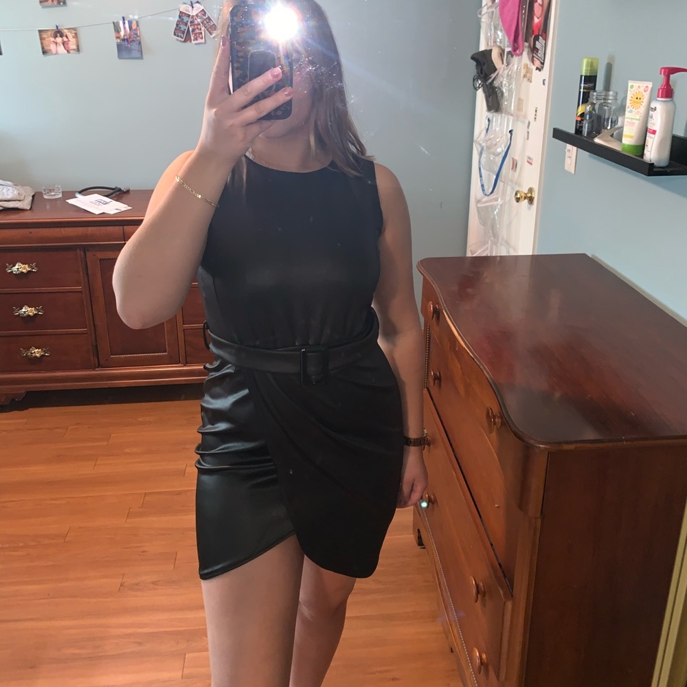 Leather dress